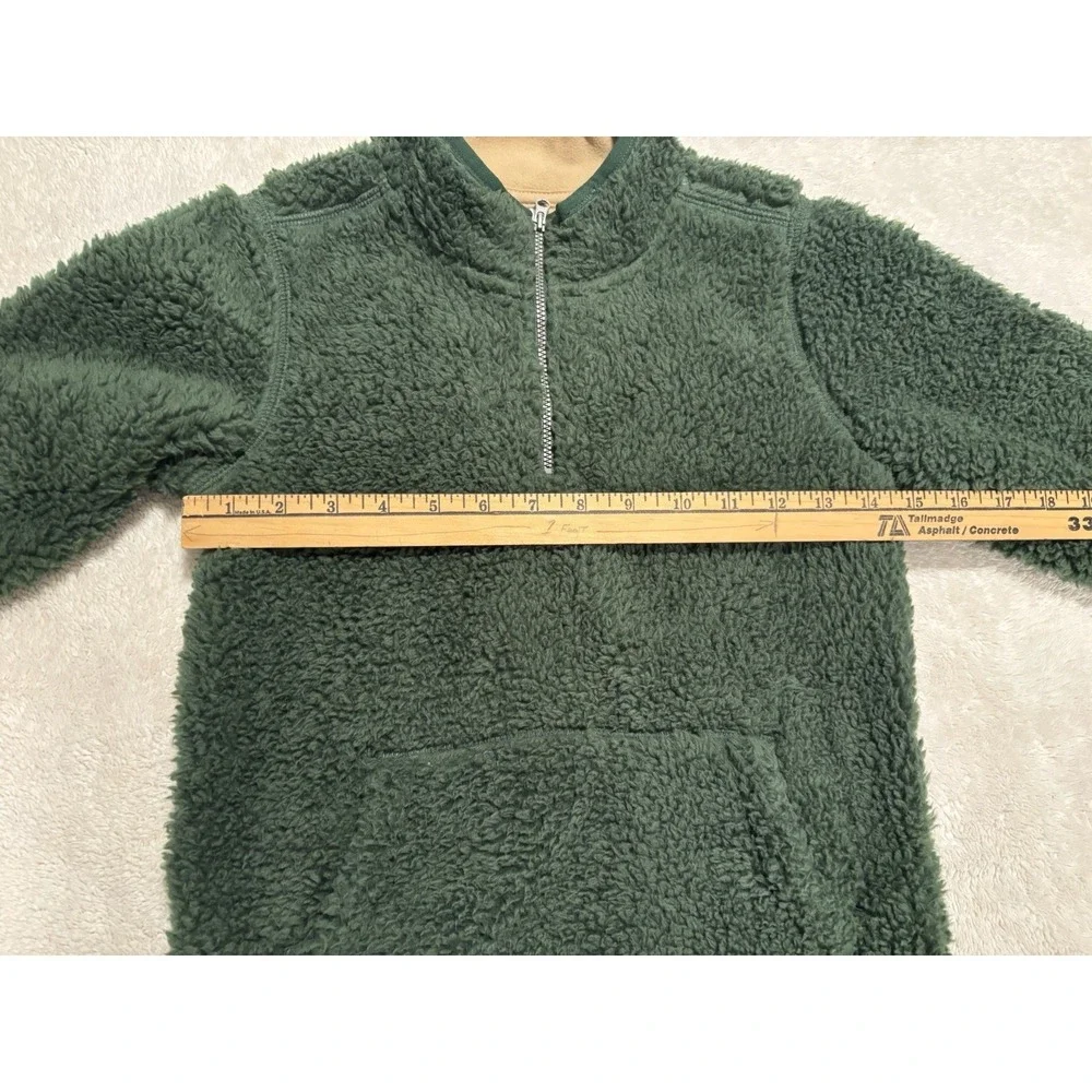 TWO‎ Carters Blue & Green Quarter Zip Sherpa Pullover Long Sleeve Sz 8 NWT